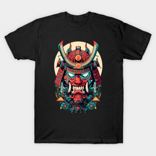 Mecha Samurai Oni Mask T-Shirt